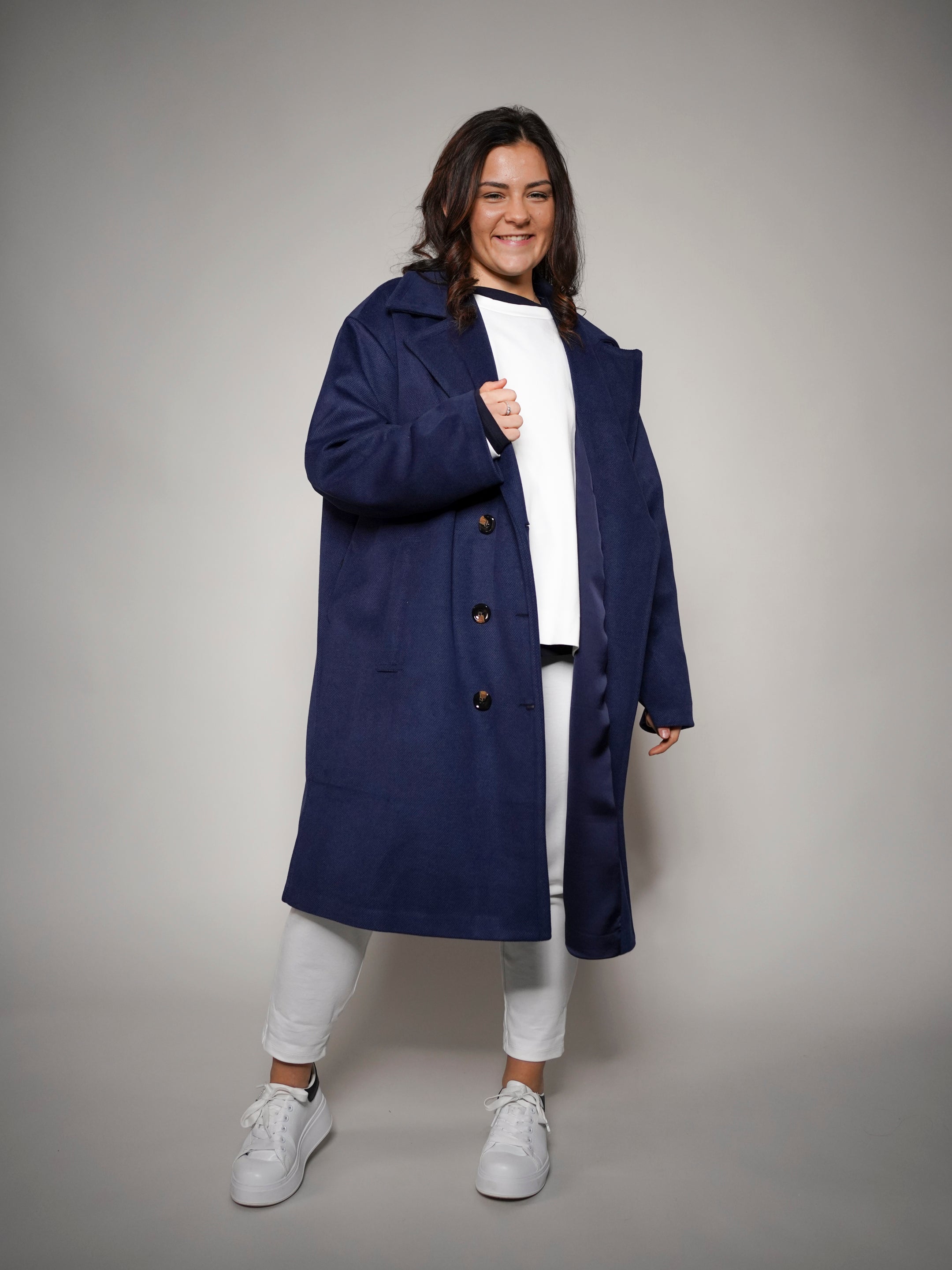 Manteau oversize bleu online marine