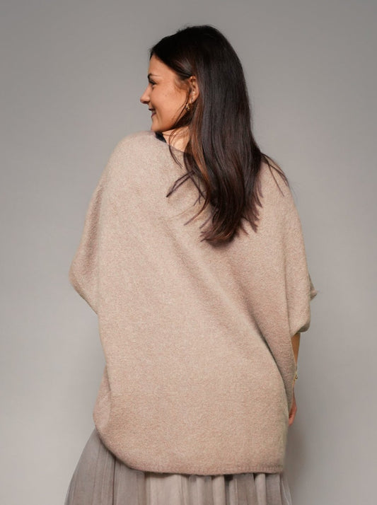 Pull sans manches taupe - 1851