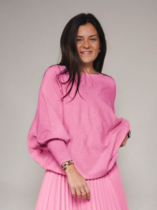 Pull rose clair oversize - 1819