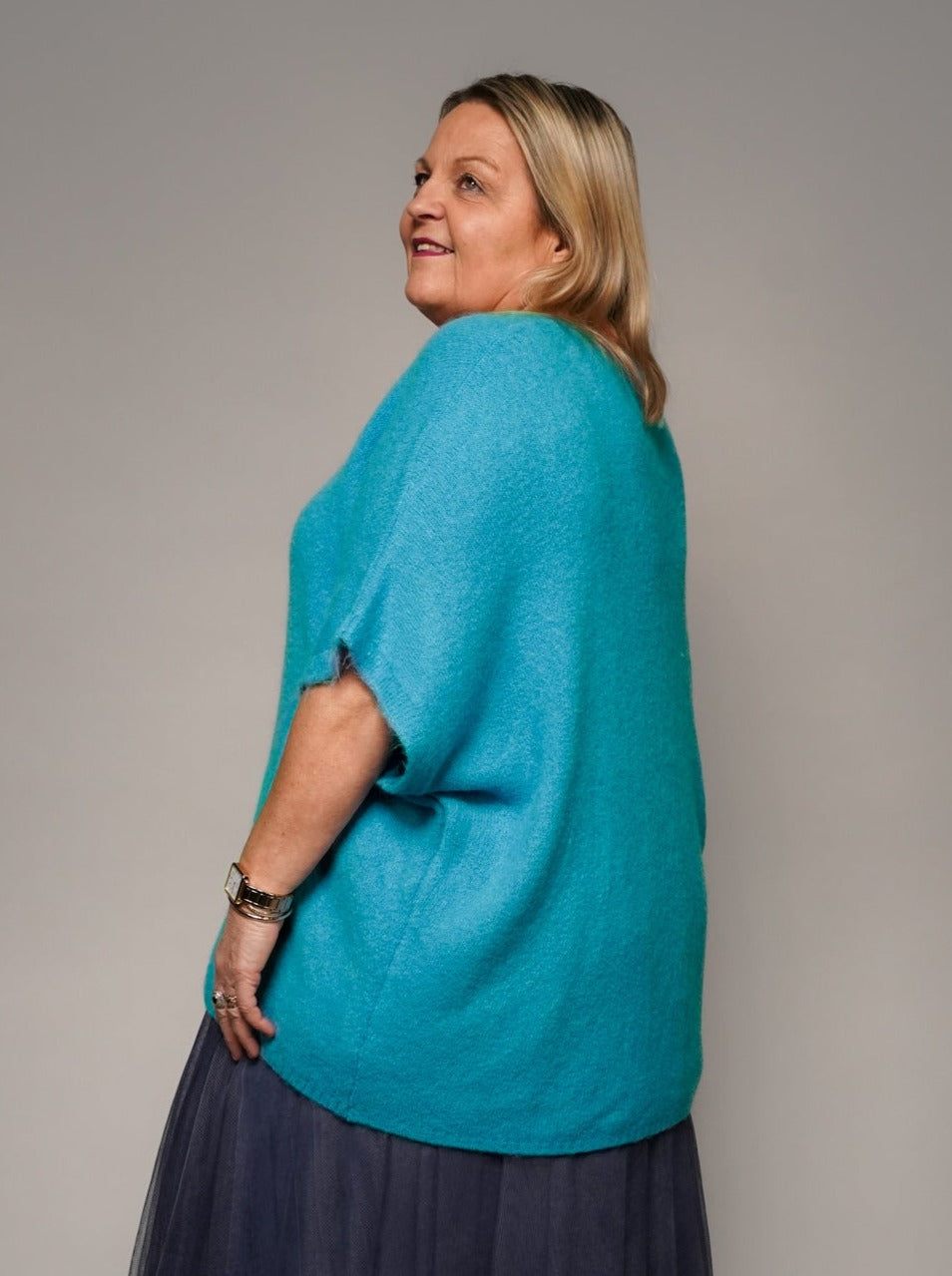 Pull sans manches turquoise - 1851