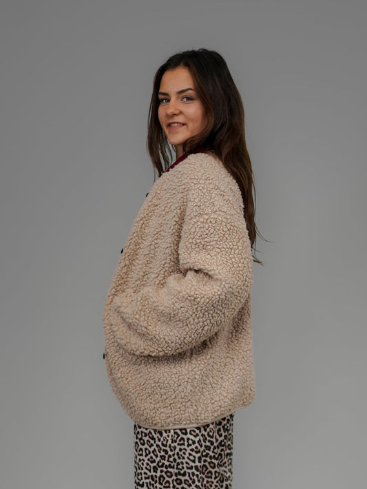Veste bouclée beige - 1173