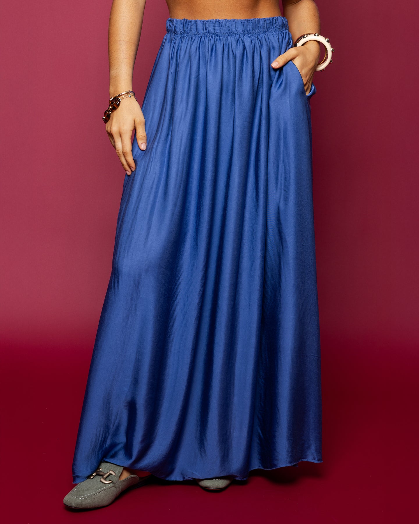 Jupe longue bleue