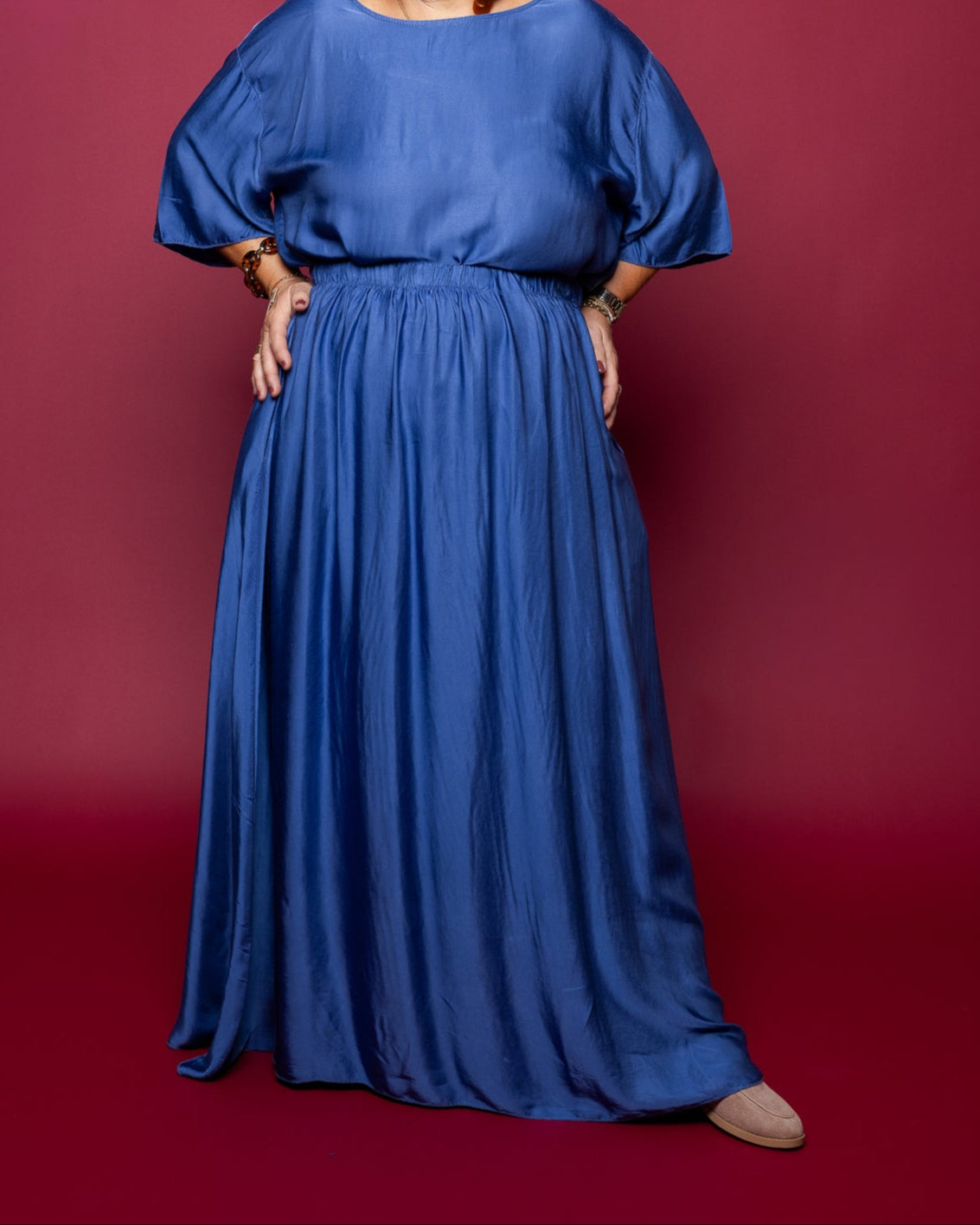 Jupe longue bleue