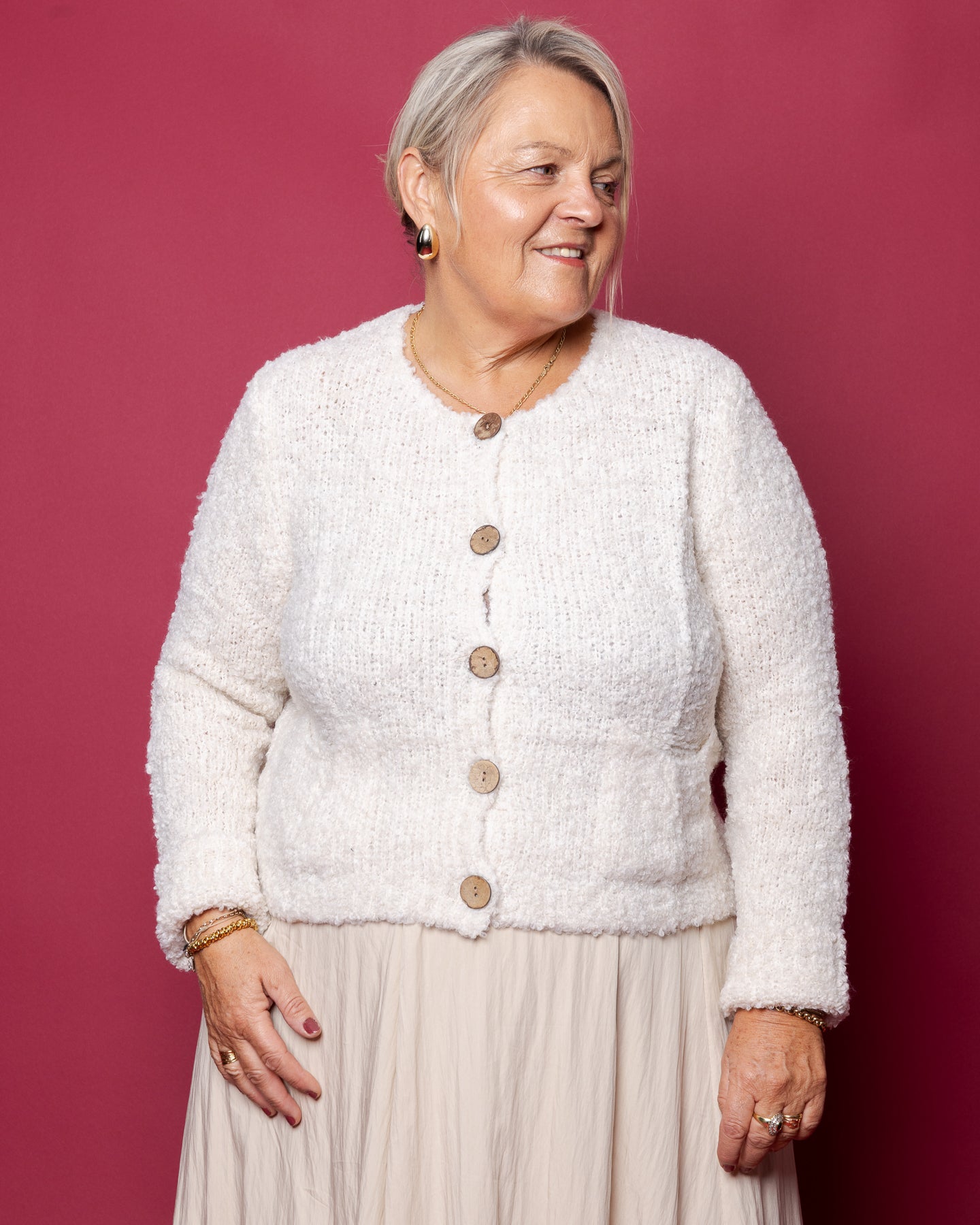 Gilet à poches crème