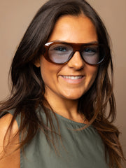 Lunettes de soleil vintage marron