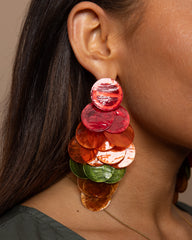 Boucles d’oreilles grappe multicolore