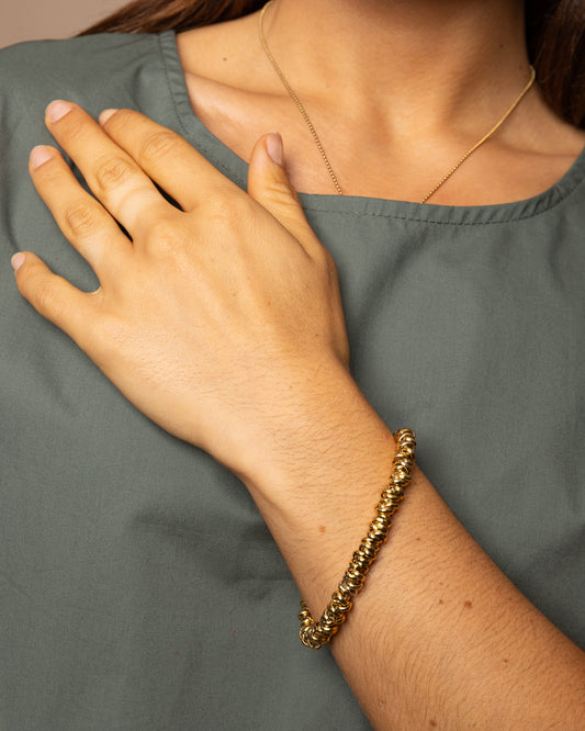 Bracelet torsadé doré