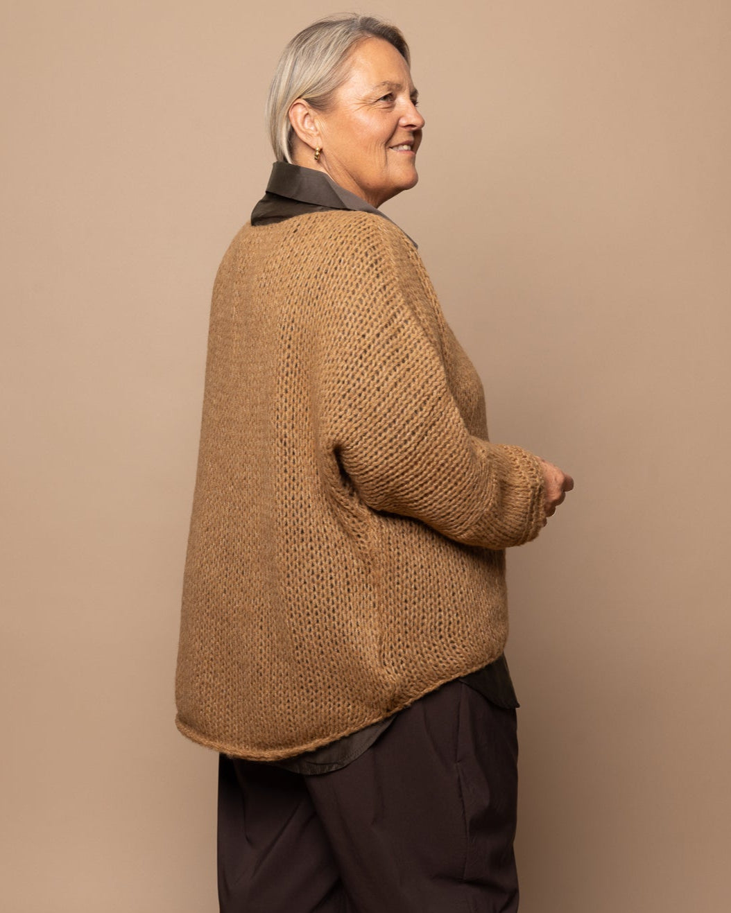 Pull en maille camel