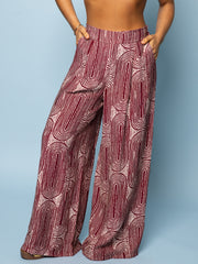 Pantalon fluide à imprimé géométrique