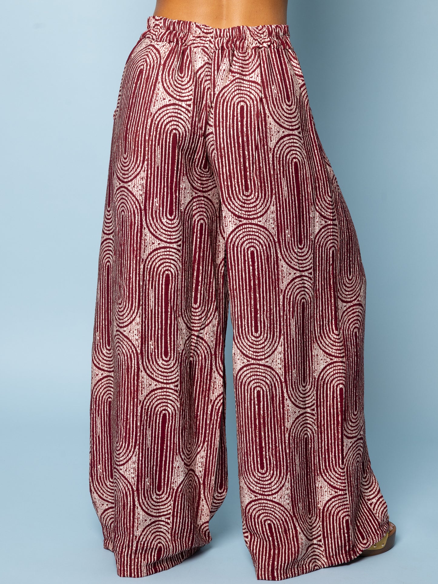 Pantalon fluide à imprimé géométrique