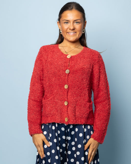 Gilet à poches rouge