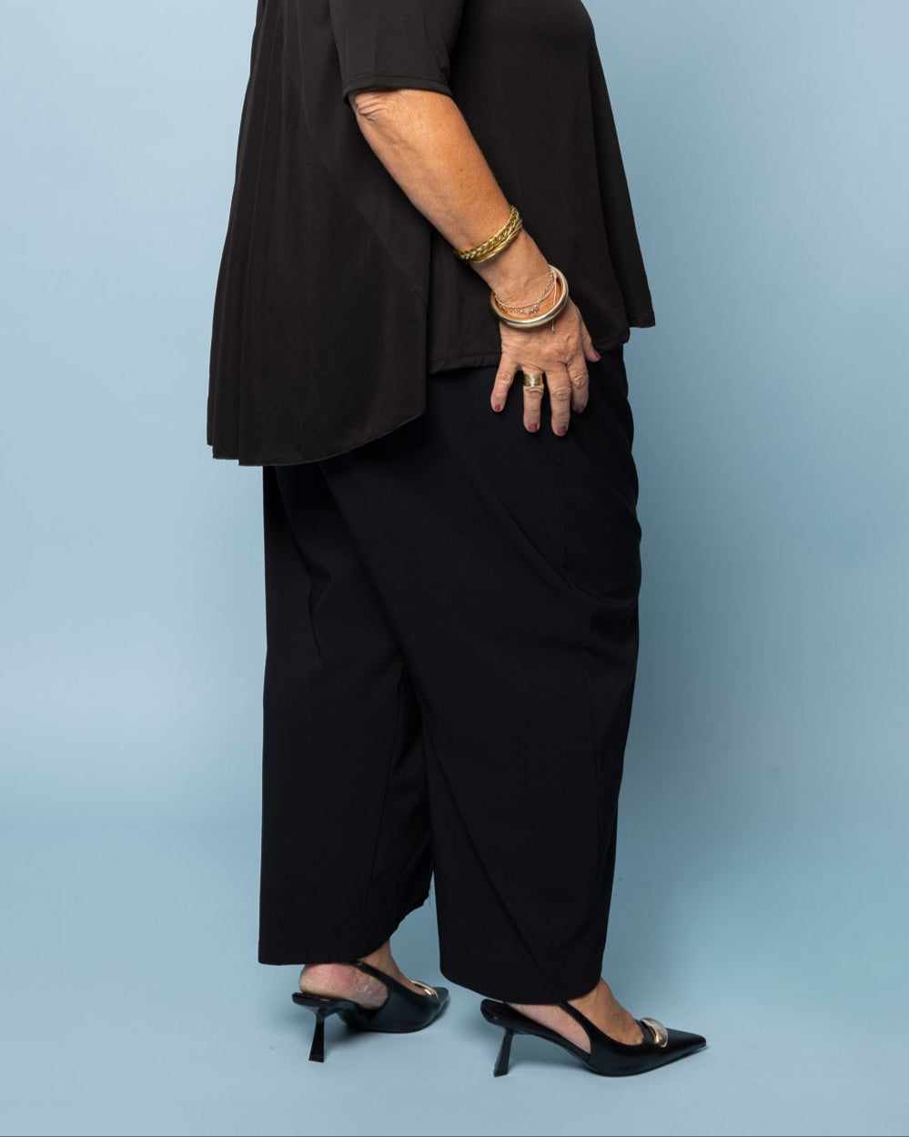 Pantalon barrel noir