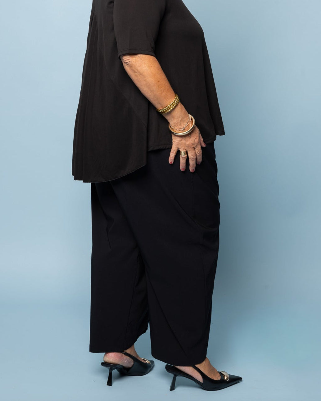 Pantalon large fluide noir