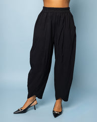 Pantalon barrel noir