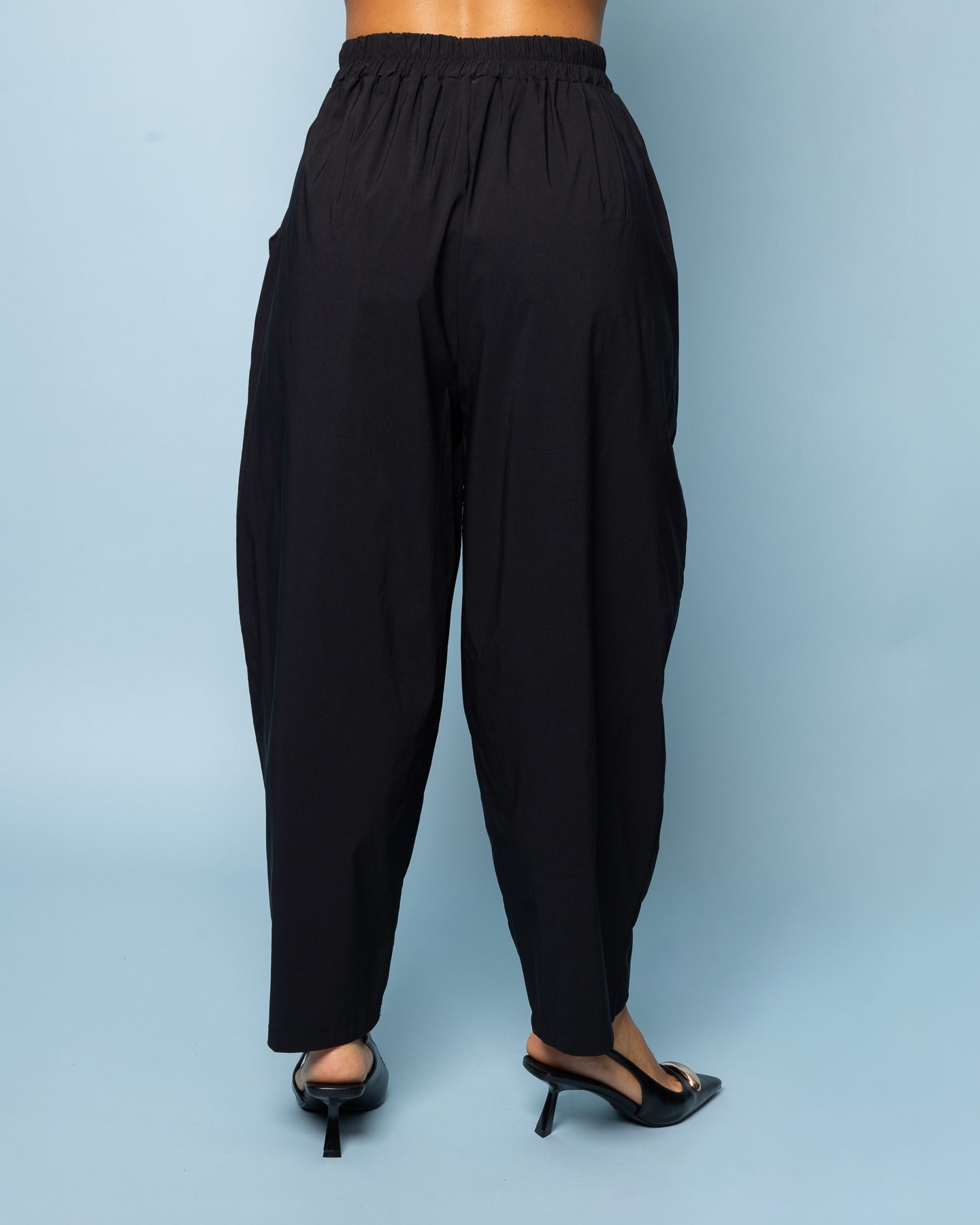 Pantalon barrel noir