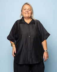 Chemise manches courtes noire