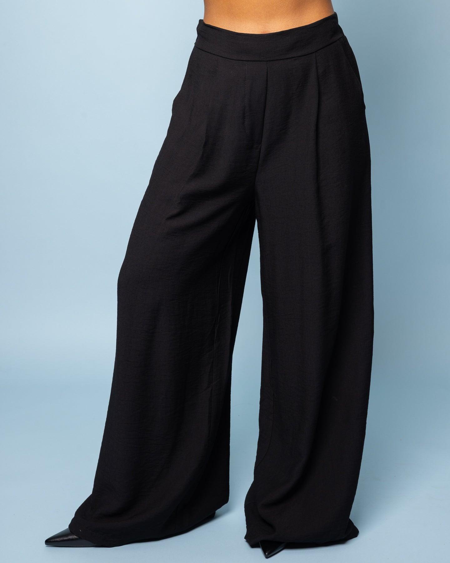 Pantalon large fluide noir
