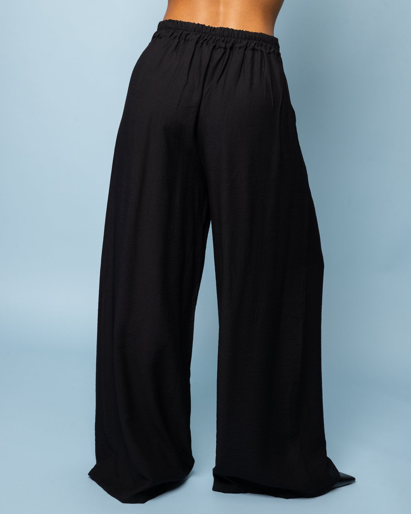 Pantalon large fluide noir