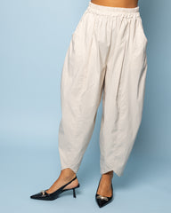 Pantalon barrel écru