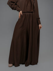 Pantalon palazzo choco