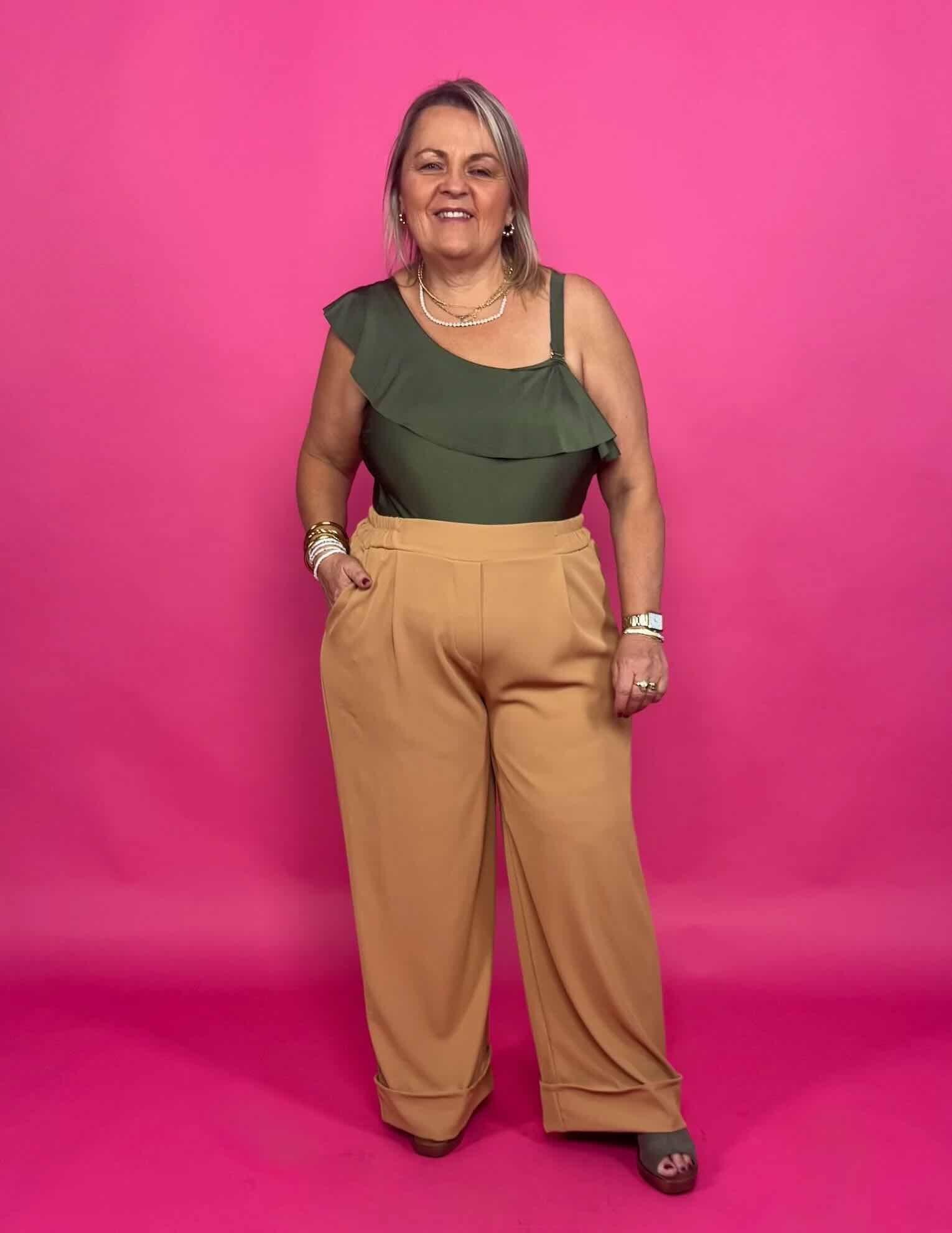 Pantalons à revers