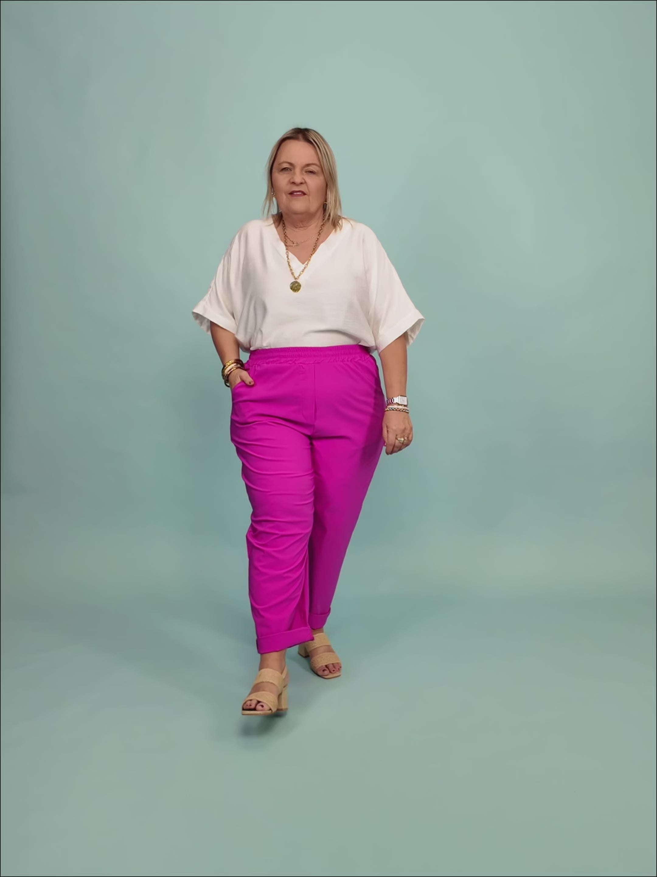 Pantalon extensible Nomad fuchsia - 1671