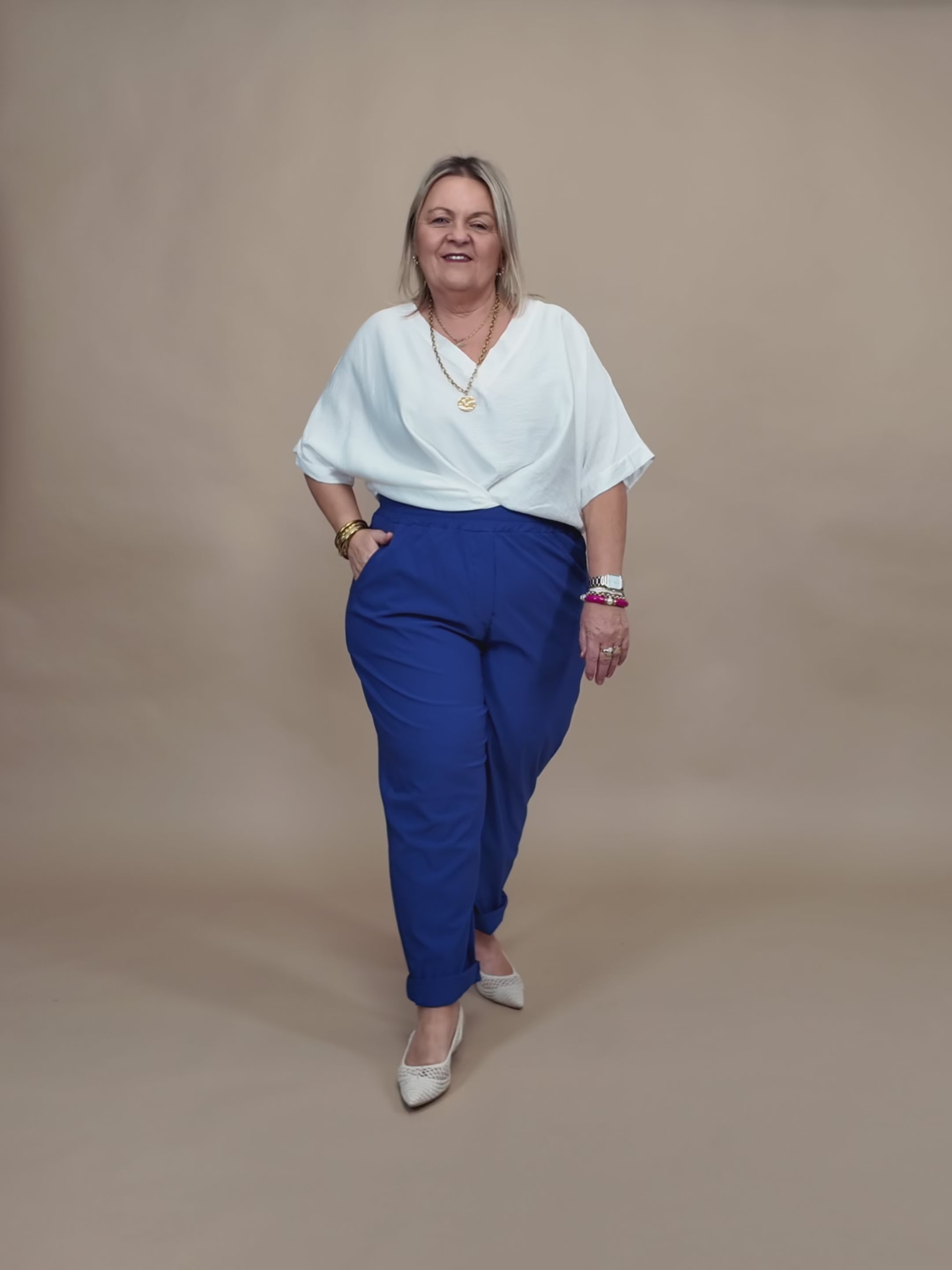 Pantalon extensible Nomad bleu roi - 1671