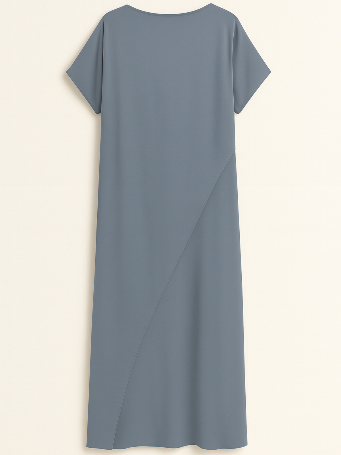 T-shirt long asymétrique bleu