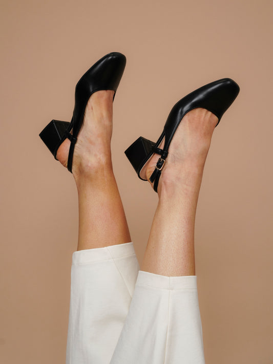 Slingback noires - 1619